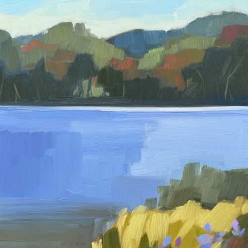 Asters by the Shore, Post Pond